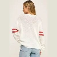 American Pride Graphic Sweater - Chandeliers Boutique ny