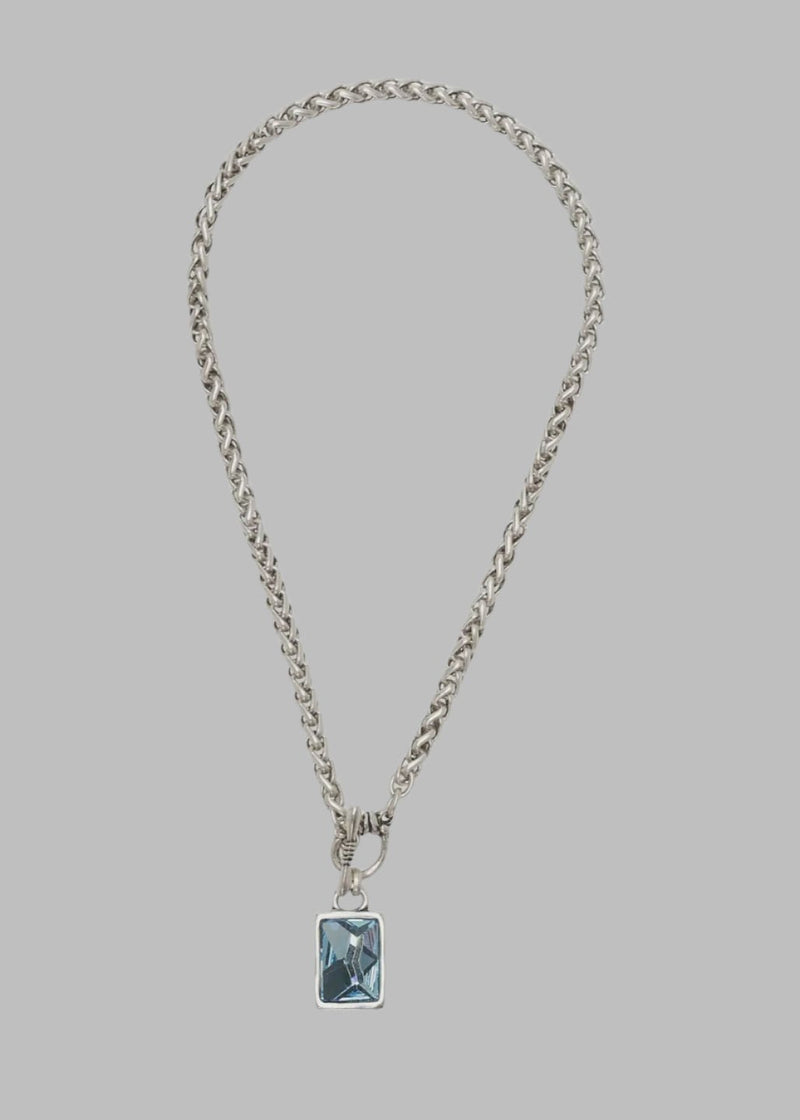 Aqua Cosmo Pewter Necklace - Chandeliers Boutique ny