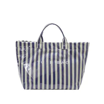 Pvc Dot Tote Bag Checker Striped Waterproof Beach Bag