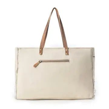Wildmandala Weekender Bag In Ivory W Vintage Print