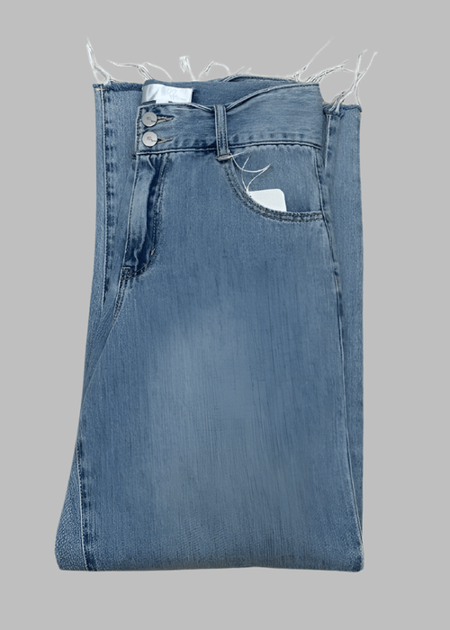 Back Button Detail Jean - Chandeliers Boutique ny
