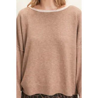 Relaxed Wide Neck Knit Sweater