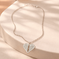 Beaded Heart Necklace H - Chandeliers Boutique ny