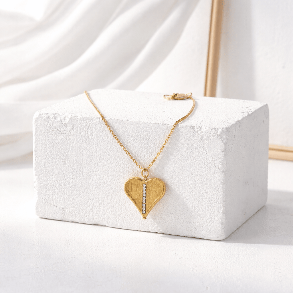Beaded Heart Necklace H - Chandeliers Boutique ny