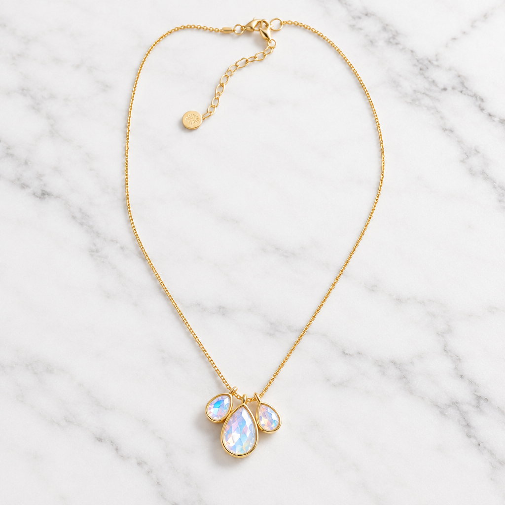 Opal 3 Charm Necklace