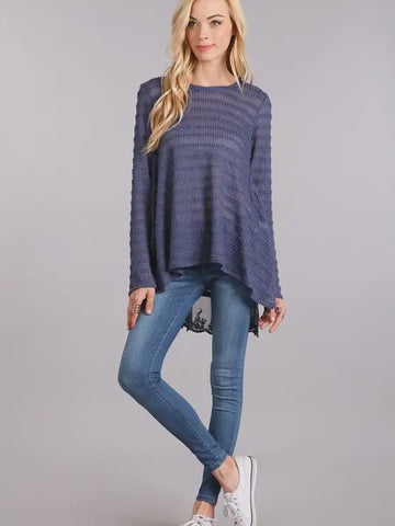 Knit Long Sleeve with Lace