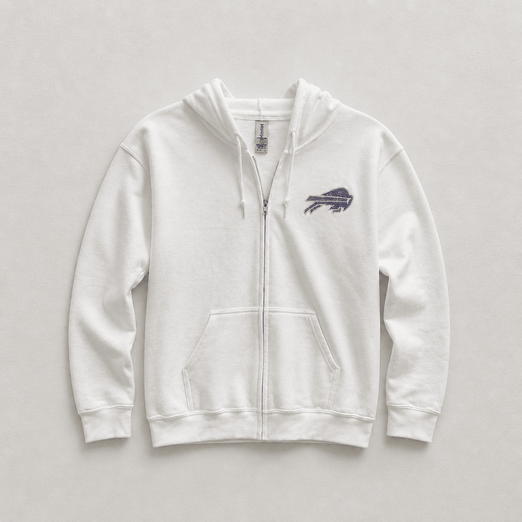 Bills Rhinestone Zip Hoodie - Chandeliers Boutique ny