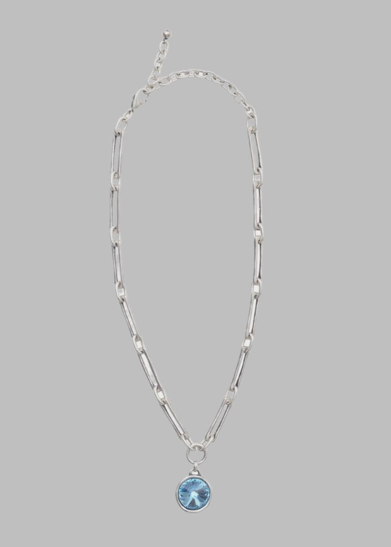 Blue World Pewter Necklace - Chandeliers Boutique ny