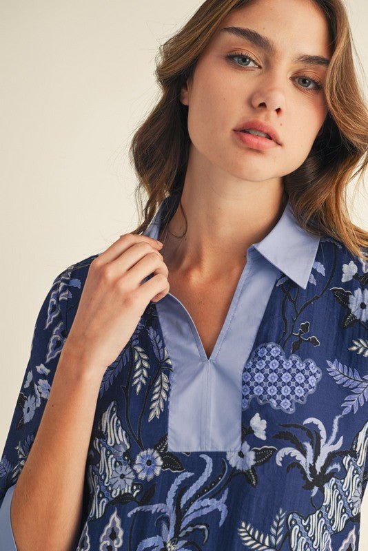 Boho Floral Shift Dress - Chandeliers Boutique ny