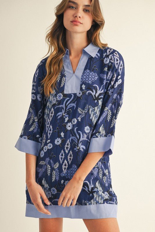 Boho Floral Shift Dress - Chandeliers Boutique ny