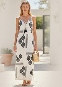 Boho long Beach Dress - Chandeliers Boutique ny
