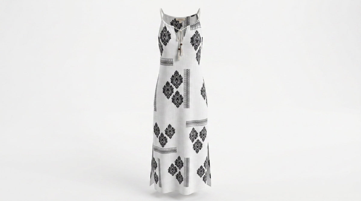 Boho long Beach Dress - Chandeliers Boutique ny