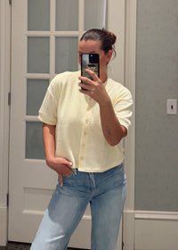 Button Down Knit Top - Chandeliers Boutique ny