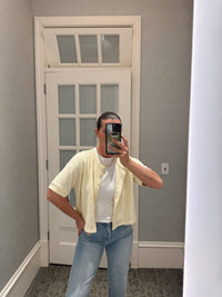 Button Down Knit Top - Chandeliers Boutique ny