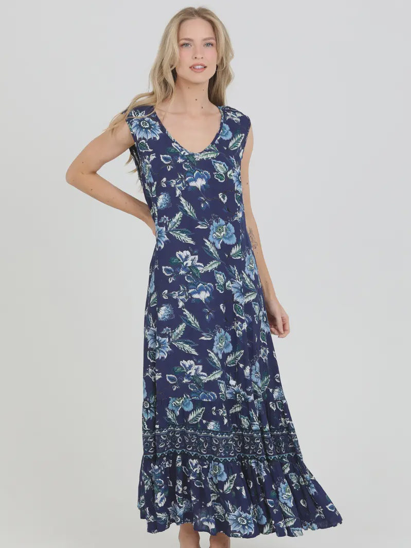 V Neck Tank Maxi Dress