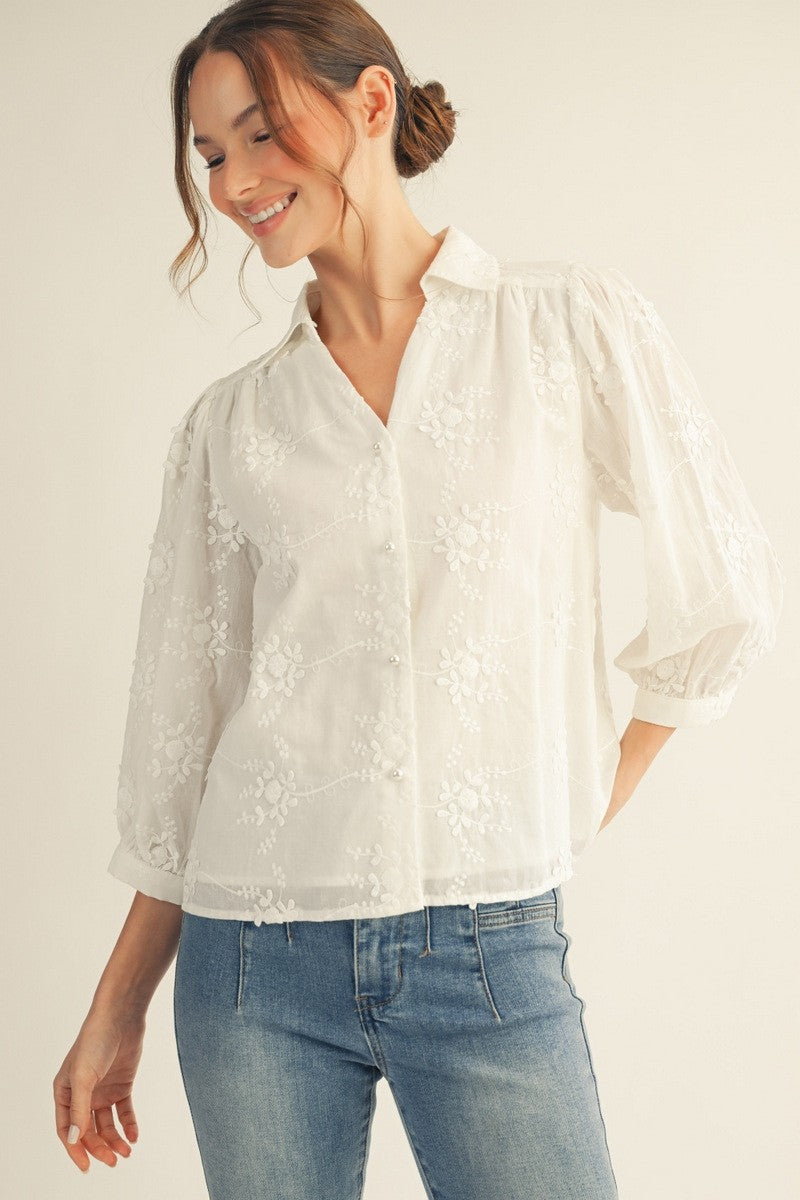 Julie Embroidered Blouse