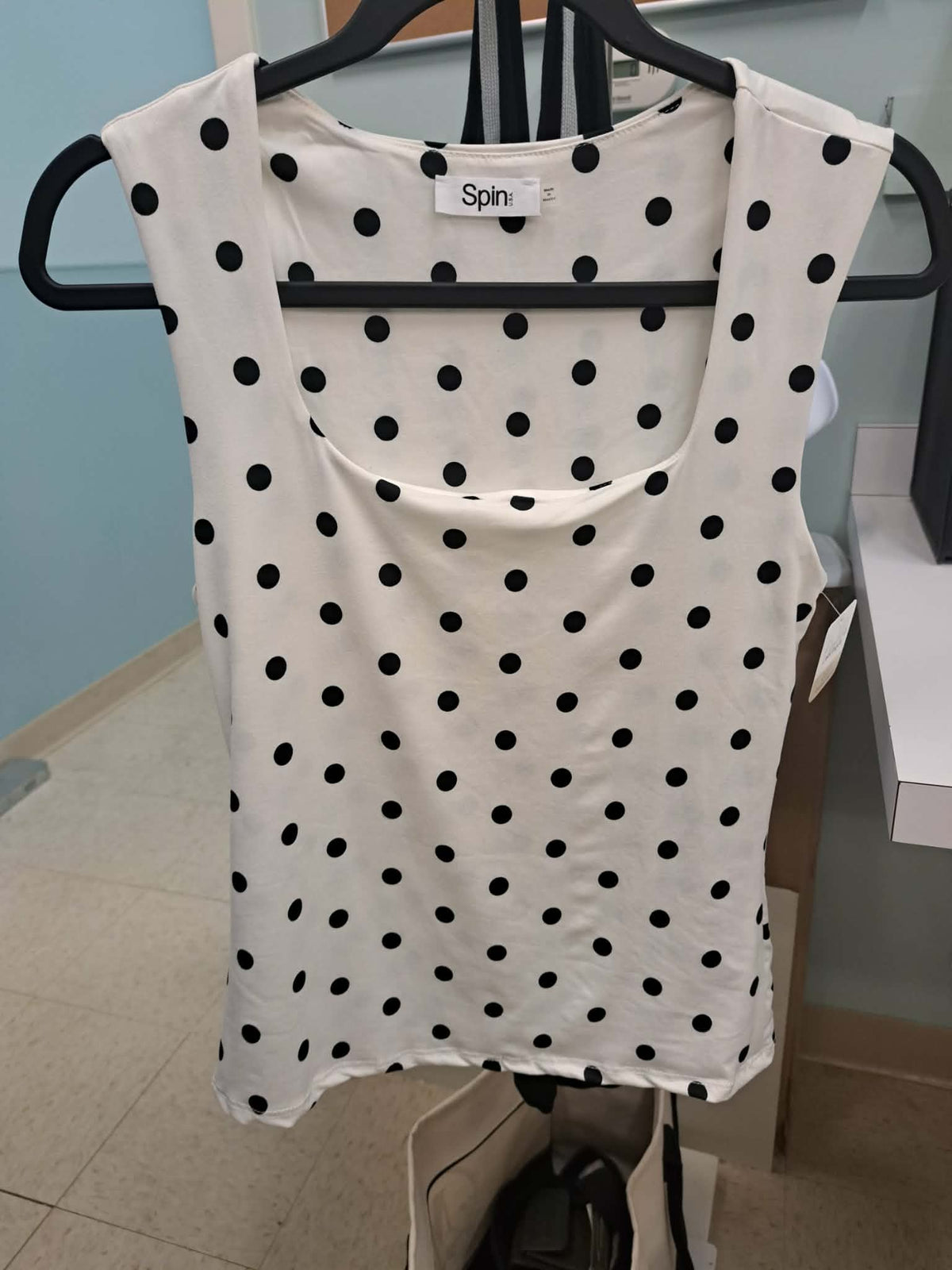 Polkadot Scoop Neck Top