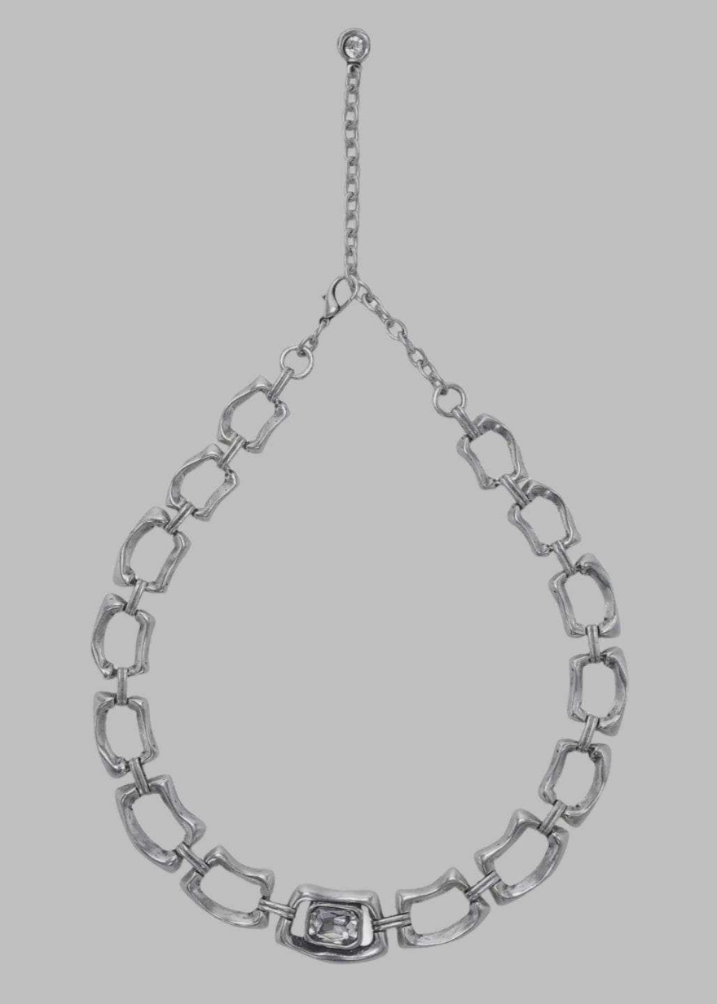 Castle Pewter Necklace - NN3508 - Chandeliers Boutique ny