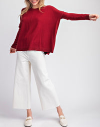 Round Neck Sweater Top