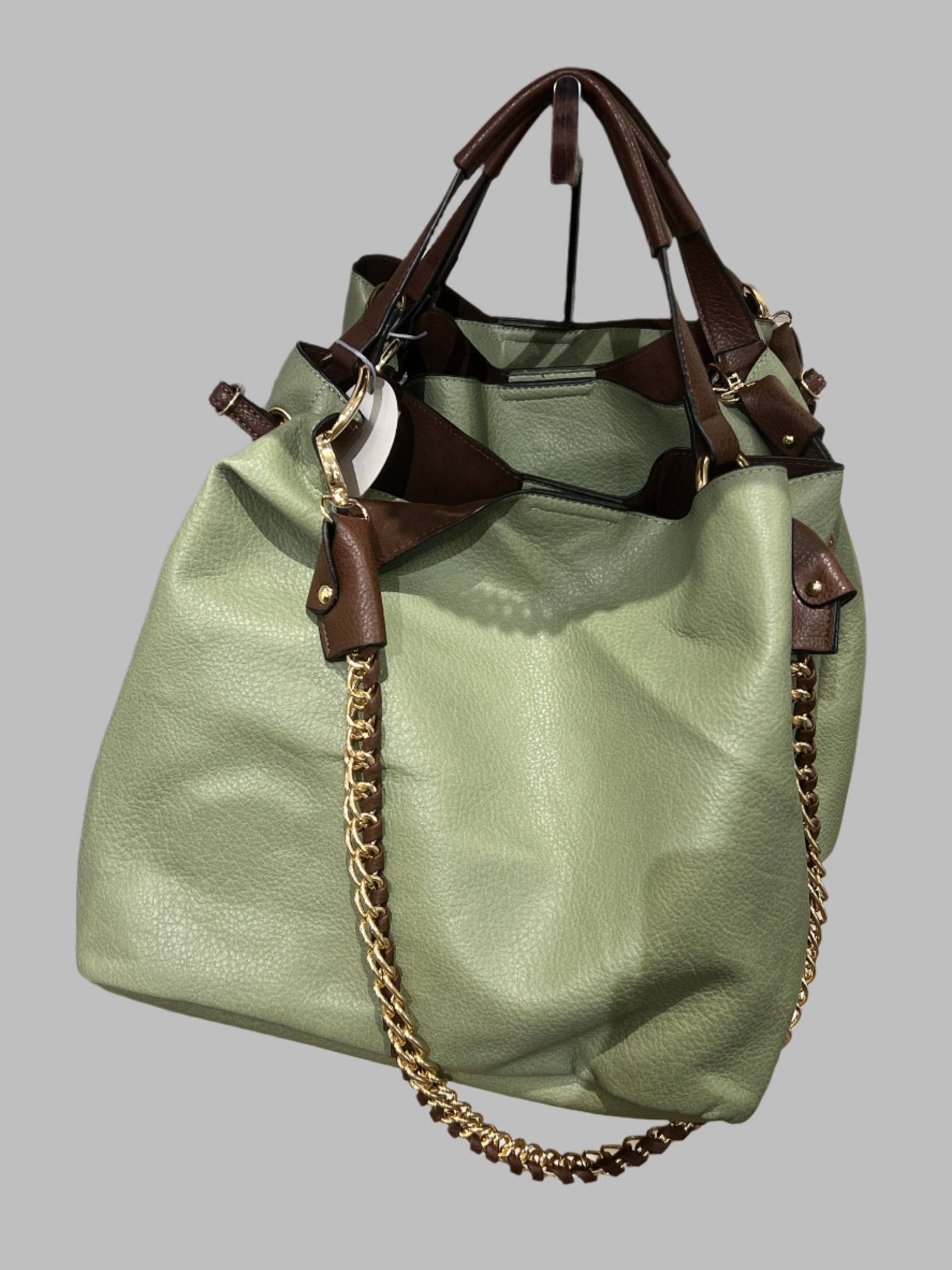 Chain Strap Bolo Bag - Chandeliers Boutique ny