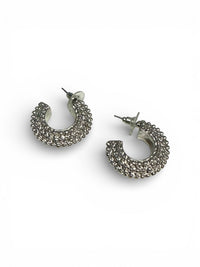 Chunky Silver Hoop - Chandeliers Boutique ny