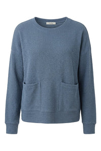 Cloudy Knit Long Sleeve Pockets Top - Chandeliers Boutique ny