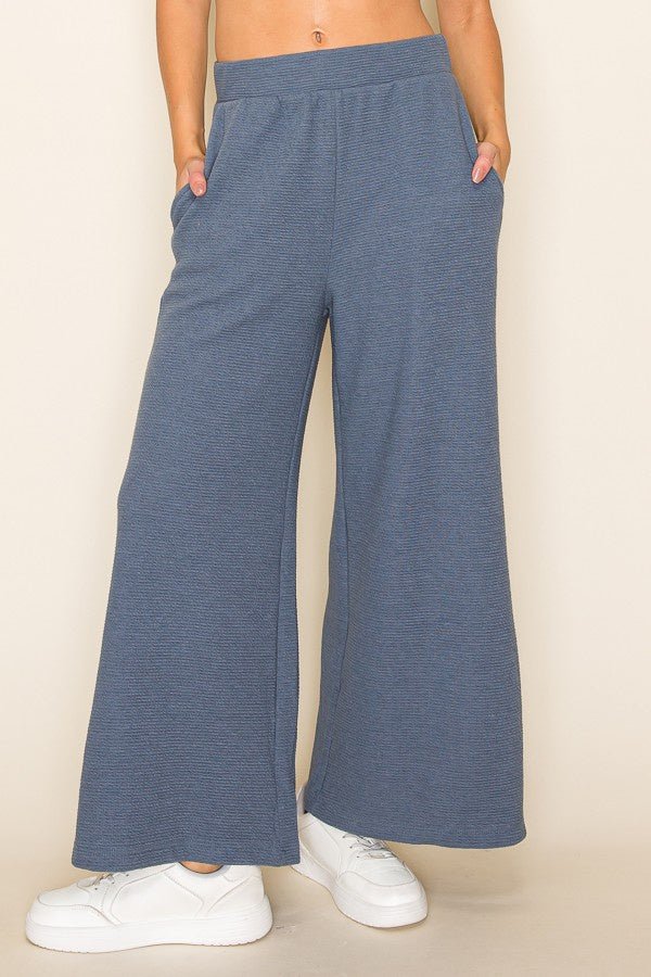 Cloudy Knit Wide Legged Pants - Chandeliers Boutique ny
