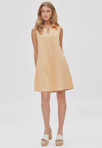 Collared Scuba Modal A - Line Dress - Chandeliers Boutique ny