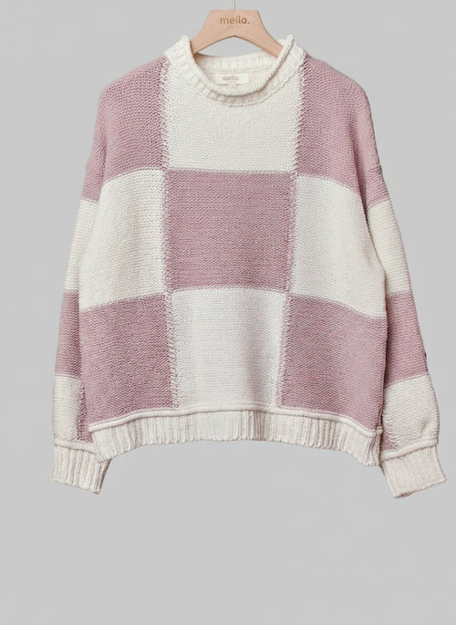 Color Block Loose Fit Sweater - Chandeliers Boutique ny