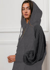 Contrast sleeve Hoodie Top - Chandeliers Boutique ny