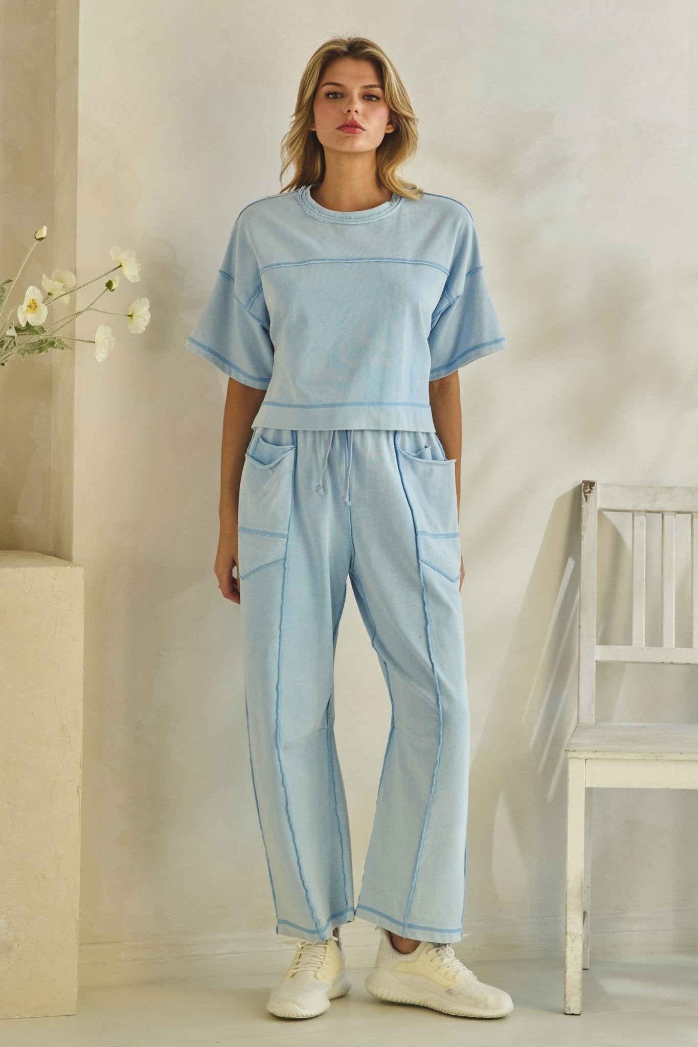 Cropped Boxy Short Sleeve Top - Chandeliers Boutique ny