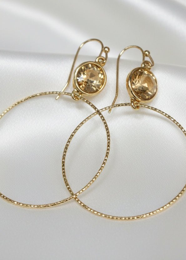 Crystal Loop Earring - Chandeliers Boutique ny