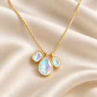 Opal 3 Charm Necklace