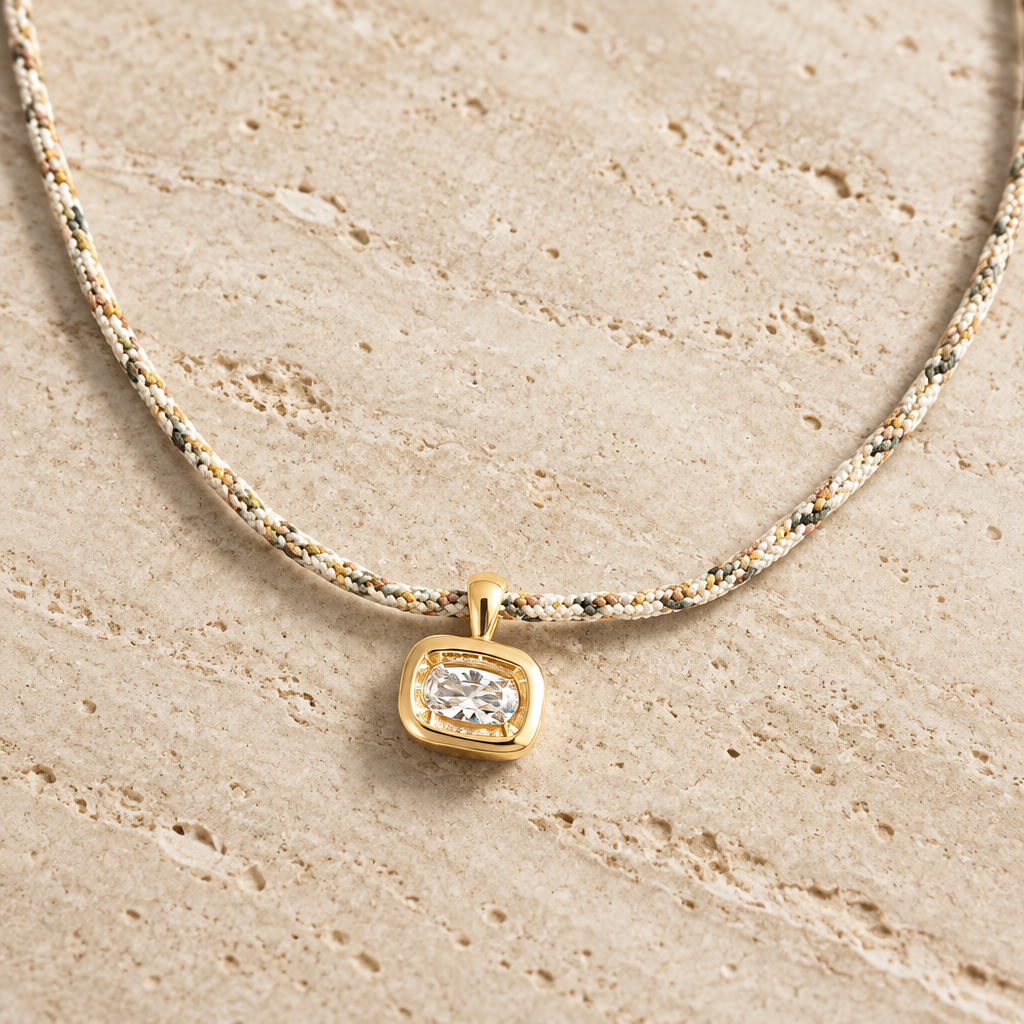 Rope + Crystal Necklace