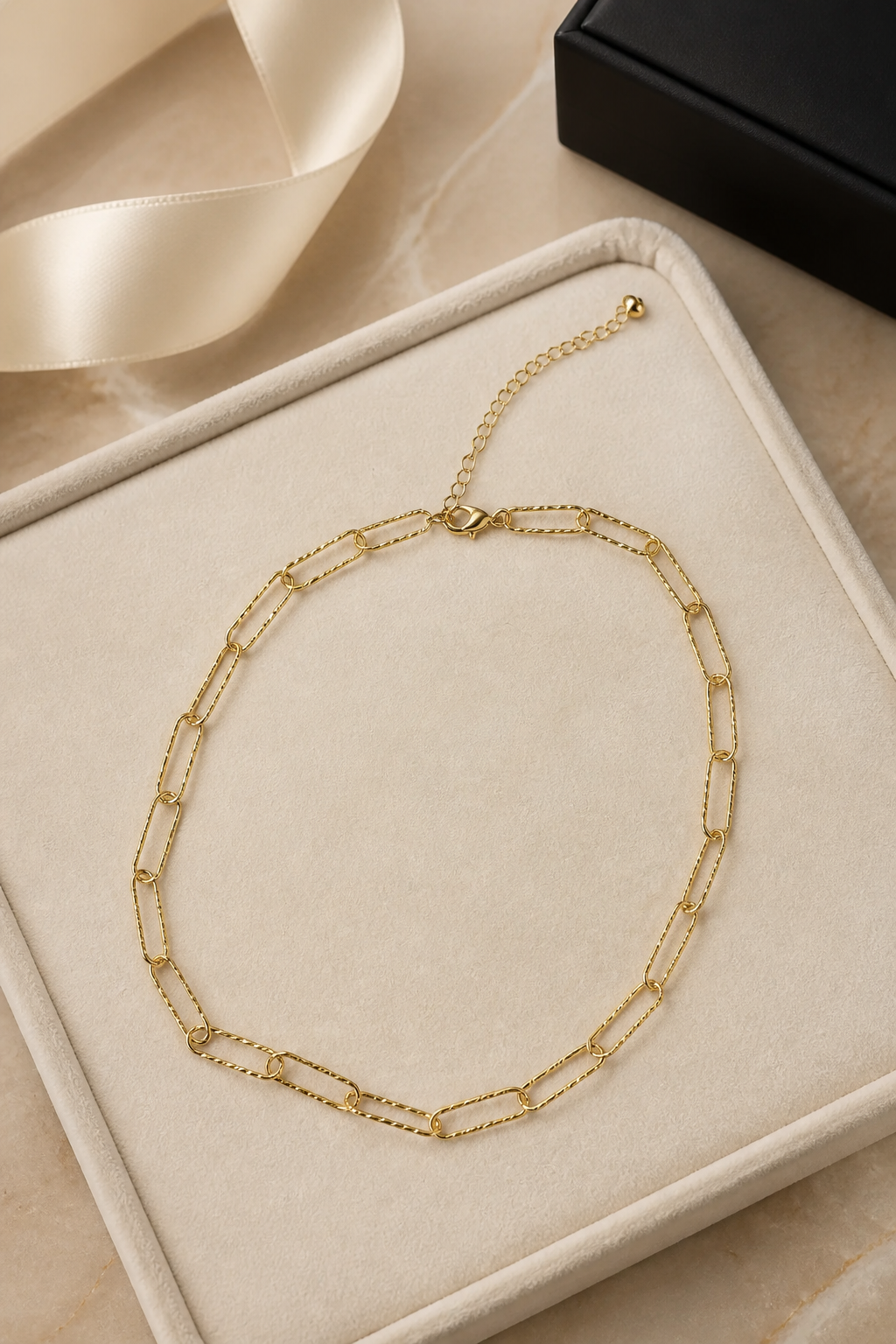 Faceted Chain Link Necklace