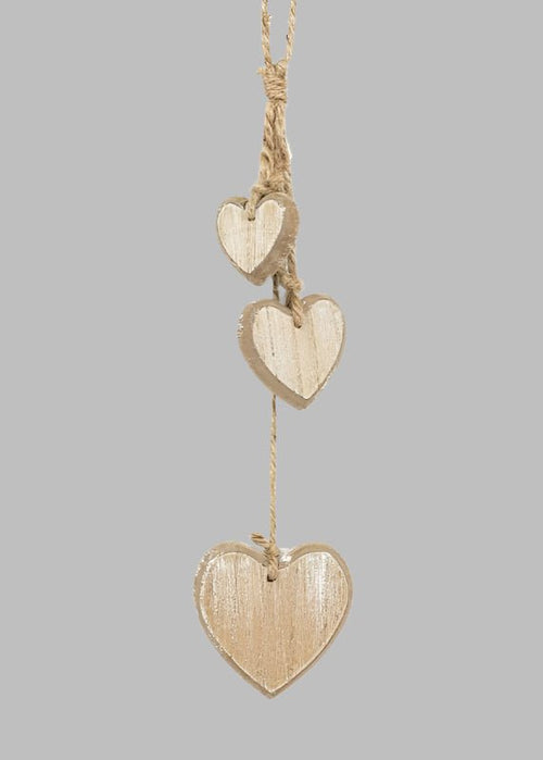 Dangle Wood Hearts - Chandeliers Boutique ny