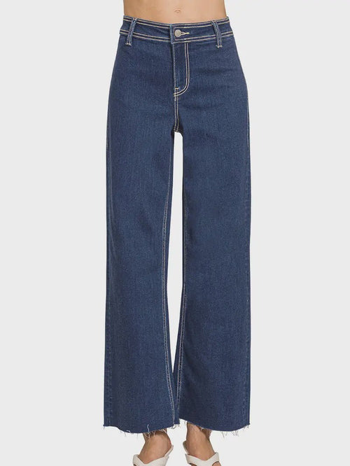 Dark Straight Leg Denim - Chandeliers Boutique ny