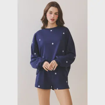 All Over Star Crew Neck