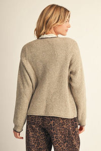 Gold Button 2 Pocket Cardigan
