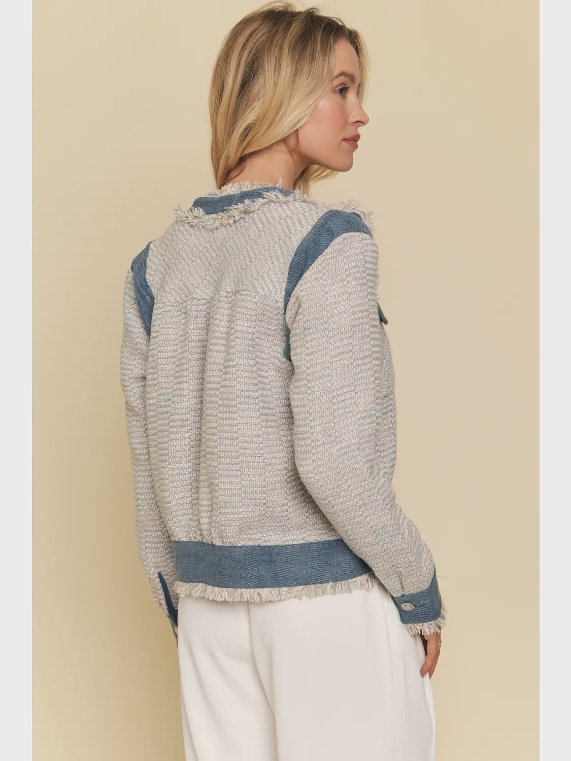 Denim Tweed Jacket - Chandeliers Boutique ny