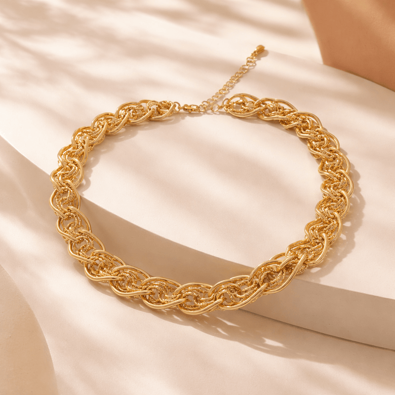 Diamond Cut Layered Necklace - Chandeliers Boutique ny