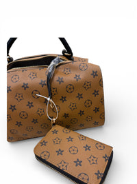Diamond print Satchel Bag - Chandeliers Boutique ny