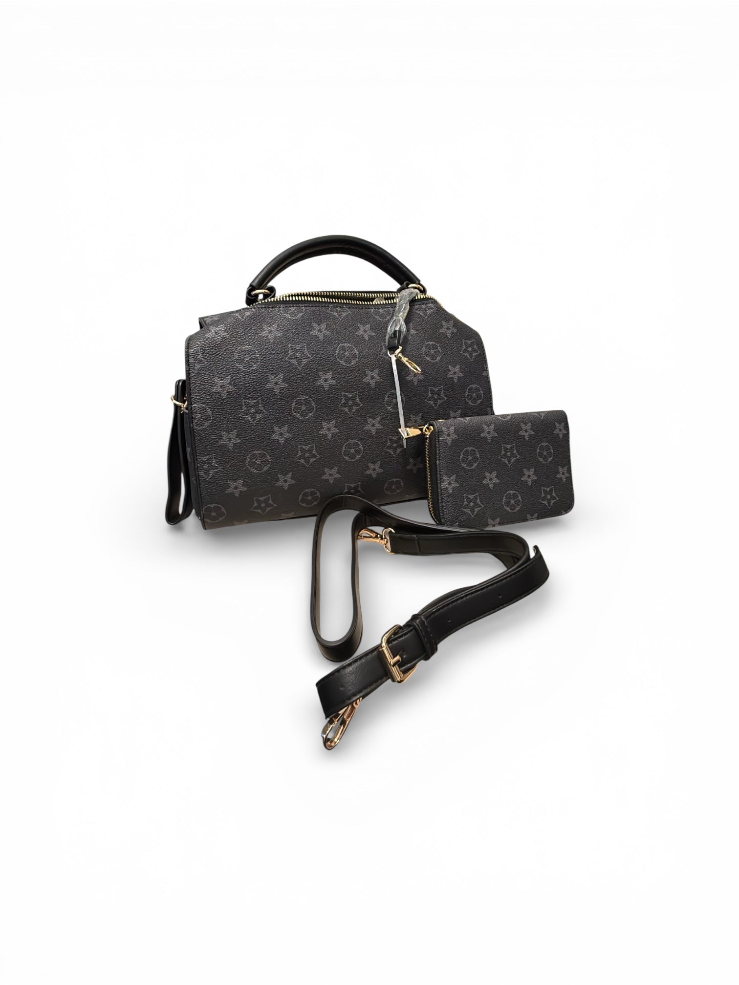 Diamond print Satchel Bag - Chandeliers Boutique ny