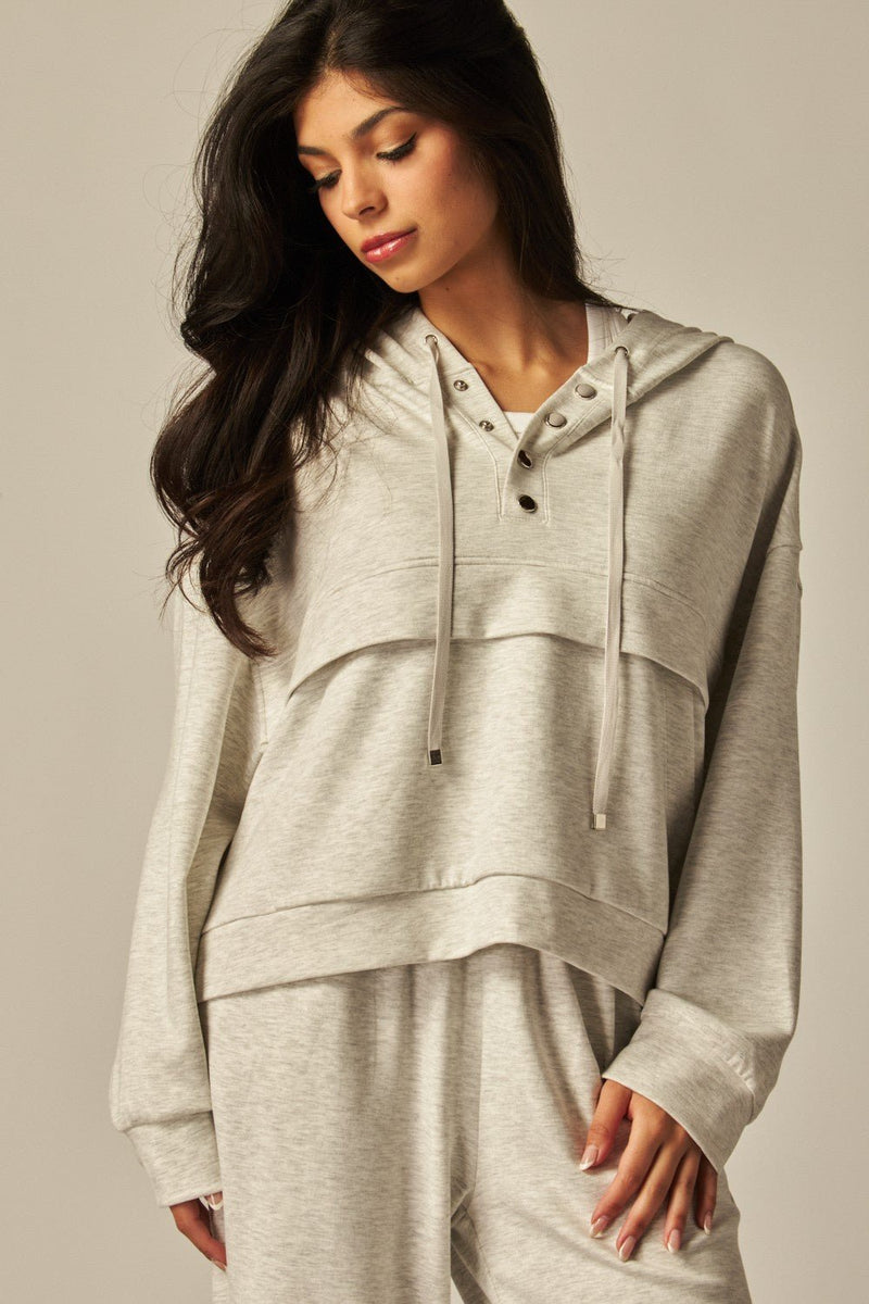 Double Soft Flap Pocket Hoodie - Chandeliers Boutique ny