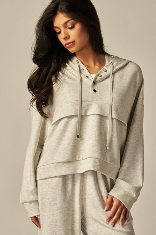 Double Soft Flap Pocket Hoodie - Chandeliers Boutique ny