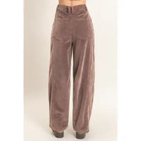 Mineral Wash Wide-Leg Pants