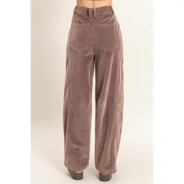 Mineral Wash Wide-Leg Pants