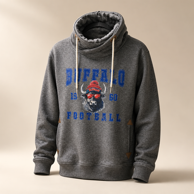 Rhinestone Bills Cowl Neck Sweatshirt