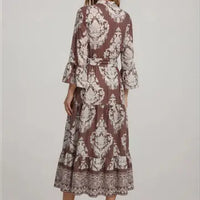 Belted Maxi Dress-Cream Mousse