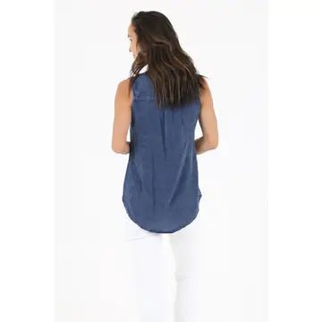 Embroidered Casual Button Down Blouse - Chandeliers Boutique ny